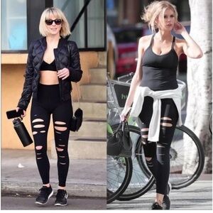 NWOT ALO Yoga Black Cut Out Skinny Leggings